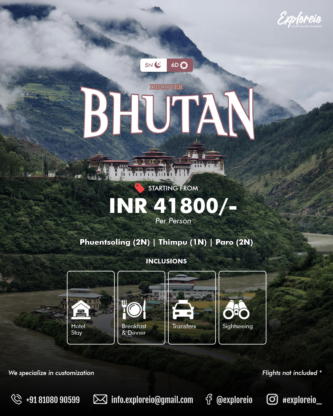 Discover Bhutan - 5 Nights / 6 Days