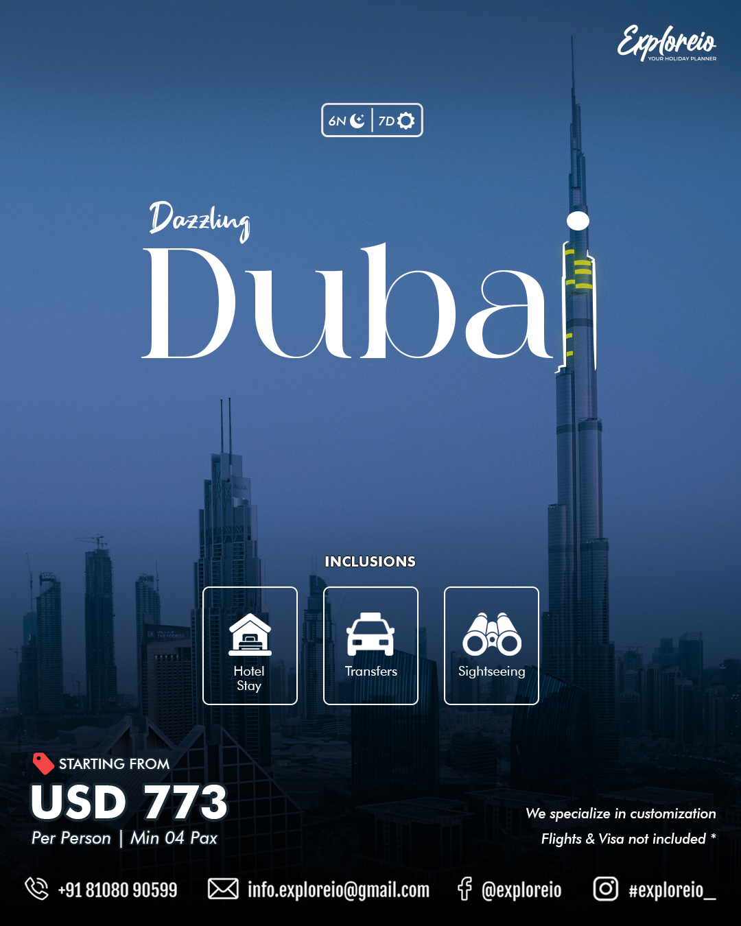 DAZZLING DUBAI PACKAGE - 6 NIGHTS / 7 DAYS