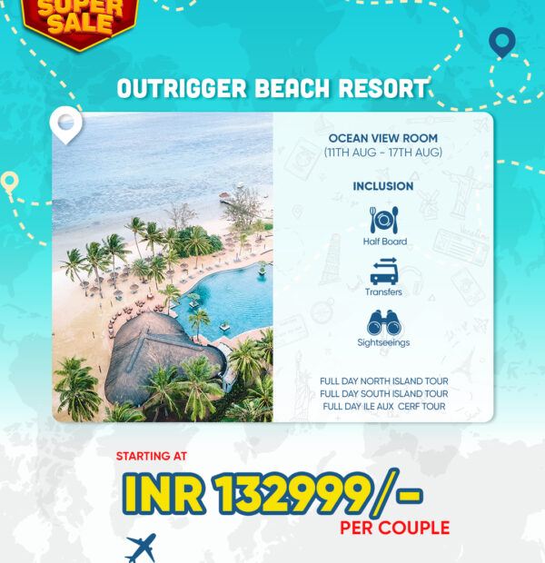 Mauritius 6N/7D Package - Outrigger Beach Resort