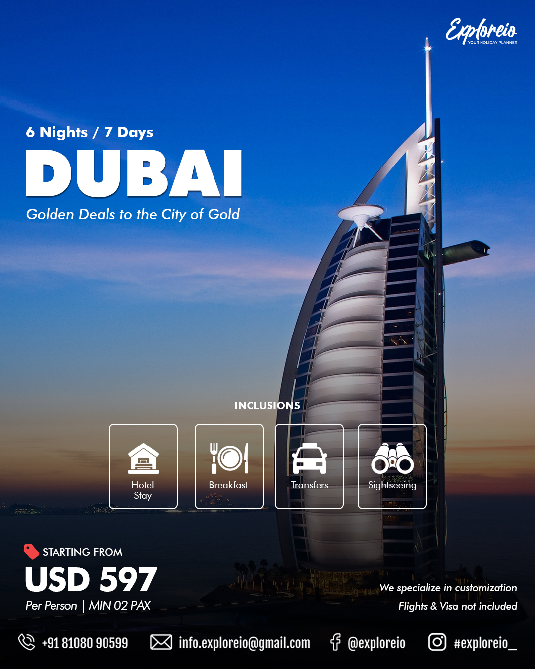 Dubai Package for 6 Nights / 7 Days