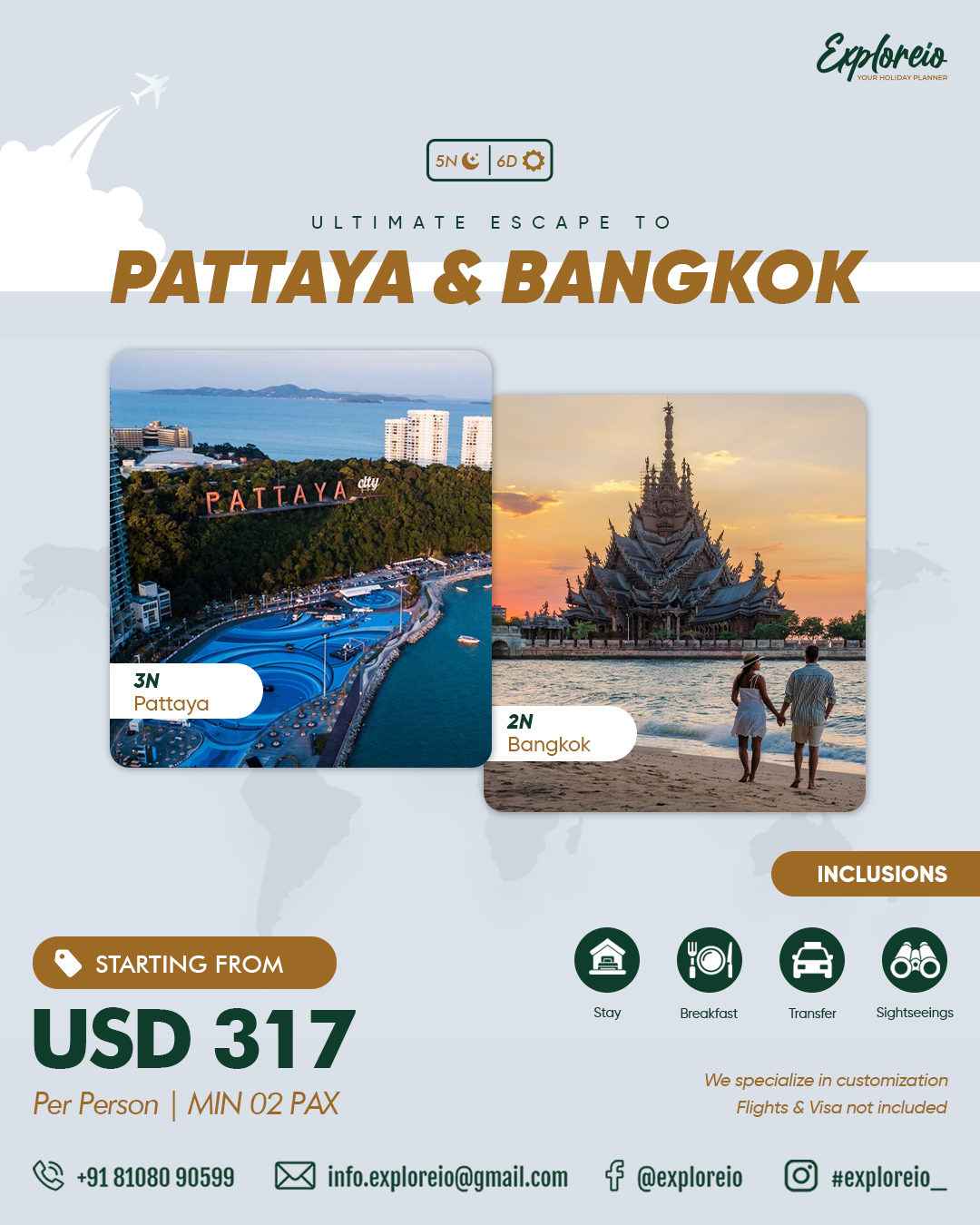 Bangkok Pattaya Package - 5 Nights 6 Days